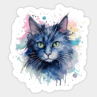 Cat Splash Sticker